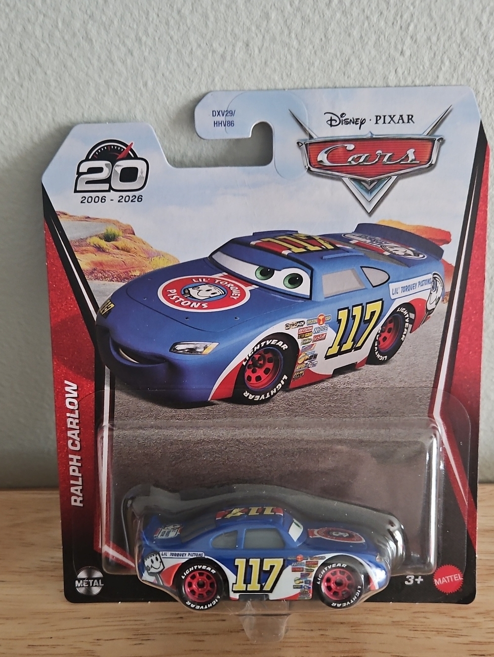 Disney Pixar Cars Ralph Carlow #117 20th Anniversary Diecast New
